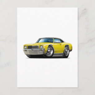 1971 Monte Carlo Yellow-Black Top Car Briefkaart
