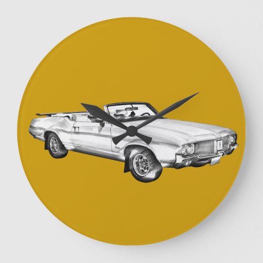 1971 Oldsmobile Cutlass Opperste Car Illustration Grote Klok (Voorkant)