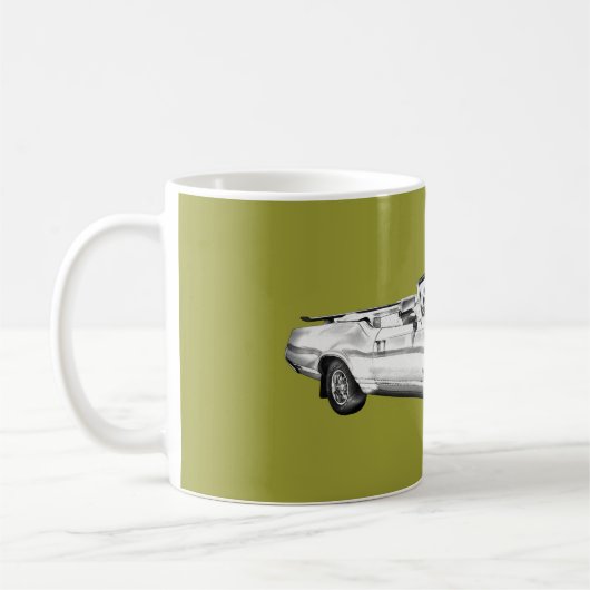 1971 Oldsmobile Cutlass Opperste Car Illustration Koffiemok (Links)