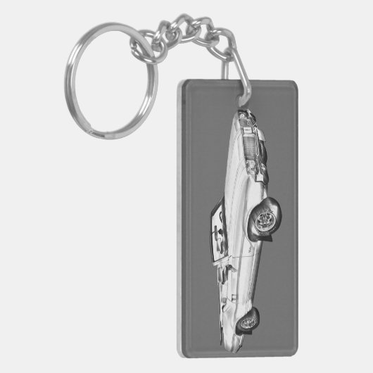 1971 Oldsmobile Cutlass Opperste Car Illustration Sleutelhanger (Voorkant Links)
