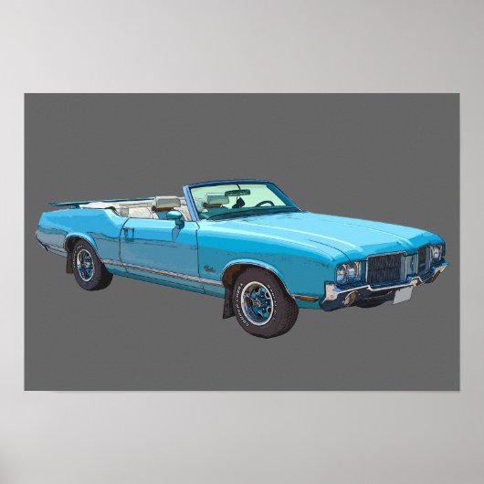 1971 Oldsmobile Cutlass Opperste Spierauto Poster (Voorkant)