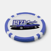 1971 Plymouth Barracuda Cuda Mopar Muscle Car Poker Chips (Enkel)