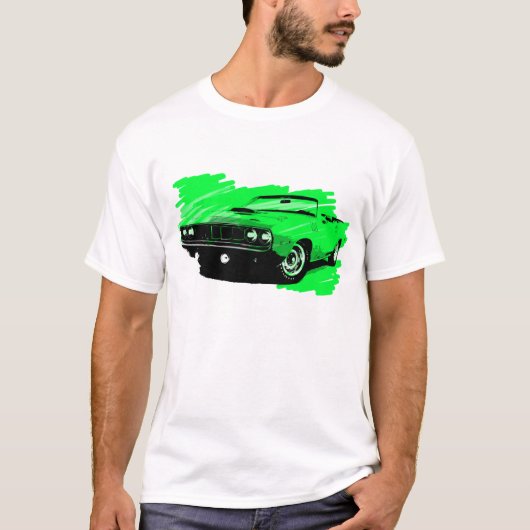 1971 Plymouth Cuda Convertible Car Tshirt (Voorkant)