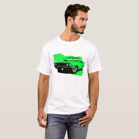1971 Plymouth Cuda Convertible Car Tshirt (Voorkant volledig)