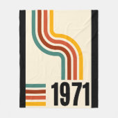 1971 Retro Stripe Rainbow 54e verjaardag Fleece Deken (Voorkant)