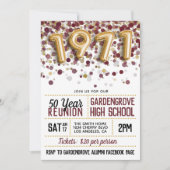 1971 Reünie van de middelbare school Kaart (Voorkant)