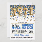 1971 Reunion middelbare school Kaart (Voorkant)