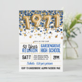 1971 Reunion middelbare school Kaart (Staand voorkant)