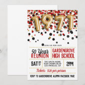 1971 Reunion middelbare school Kaart (Voorkant / Achterkant)