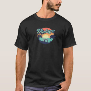  1971 tropisch paradijs 50e verjaardag strand t-shirt