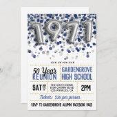 1971 Uitnodiging tot hereniging van de middelbare (Voorkant / Achterkant)