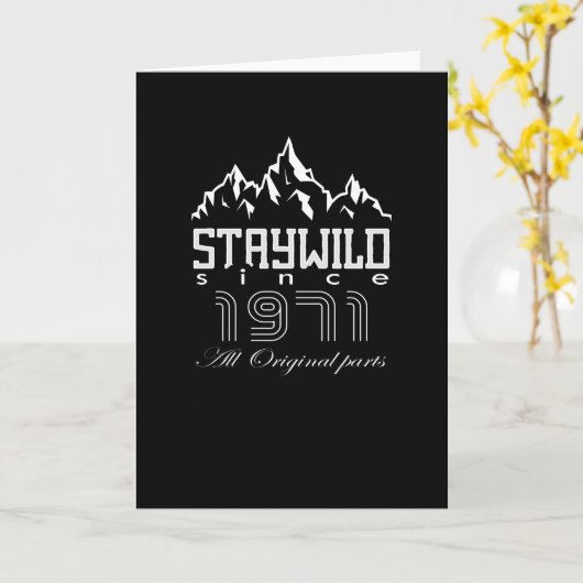  1971 Verjaardag Bergen Wandelen Klimmen Kaart (Gele Bloem)