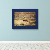 1971 Wild Free Roaming Horses & Burros Act Canvas Afdruk (Insitu (Houten vloer))