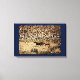 1971 Wild Free Roaming Horses & Burros Act Canvas Afdruk