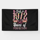 1972 50 jaar oude 50e 50 jaar perfectie spandoek (Horizontaal)