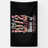 1972 50 jaar oude 50e 50 jaar perfectie spandoek (Verticaal)