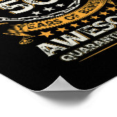 1972 50e verjaardag 50 jaar oud poster (Hoek)