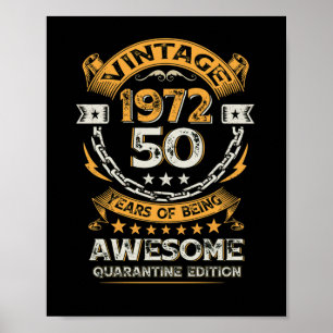  1972 50e verjaardag 50 jaar oud poster