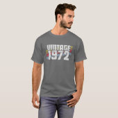  1972 50ste verjaardag Mannen van de geboorte Vrou T-shirt (Voorkant volledig)