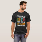  1972 51 jaar oud vogelidee voor vader t-shirt (Voorkant volledig)