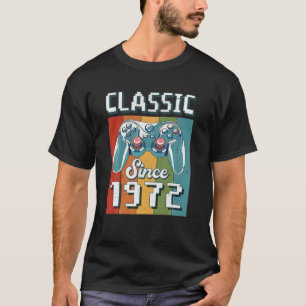 1972 52e verjaardag videospel t-shirt