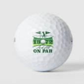 1972 70ste verjaardag Golf Lover Golfballen (Voorkant)