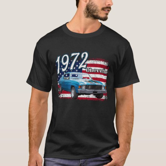1972 72 Chevelle Malibu SS 4th of July Amerikaanse T-shirt (Voorkant)