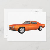 1972 Camaro: Spierauto: Oranje finish: Briefkaart (Voorkant / Achterkant)