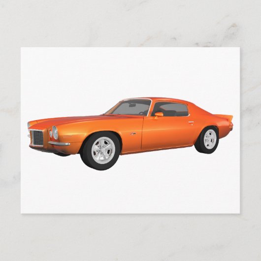 1972 Camaro: Spierauto: Oranje finish: Briefkaart (Voorkant)