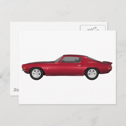1972 Camaro: Spierauto: Snoep Apple Finish: Briefkaart (Voorkant / Achterkant)