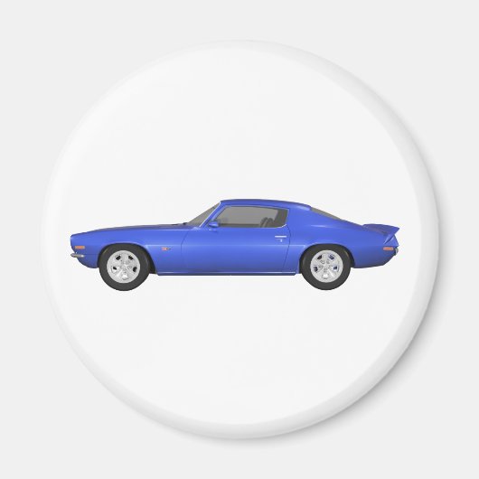 1972 Camaro Z28: Spierauto: Blauwe fine: Magneet (Voorkant)