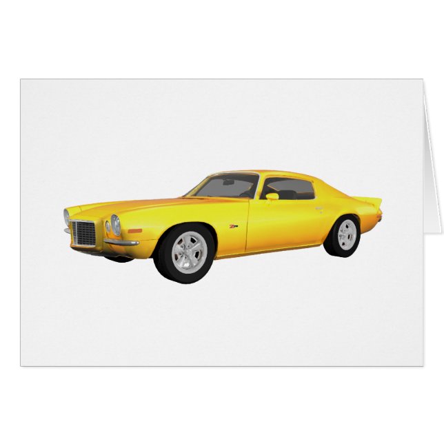 1972 Camaro Z28: Spierauto: Gele afwerking: (Voorkant Horizontaal)