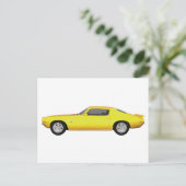 1972 Camaro Z28: Spierauto: Gele afwerking: Briefkaart (Staand voorkant)