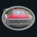 1972 Chevy C10 Belt Buckle Gesp<br><div class="desc">Rood 1972 Chevy C10 Belt uitzicht vooraan.</div>