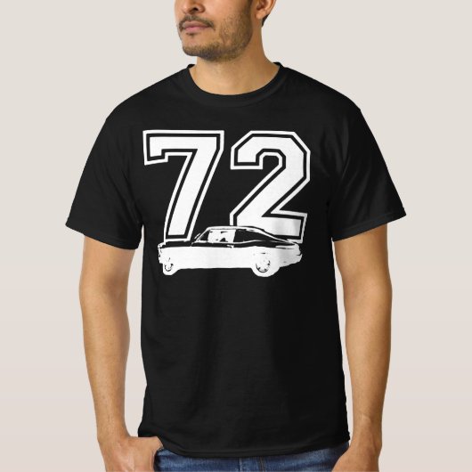 1972 Chevy Nova Side Uitzicht Year Royal Blue T-shirt (Voorkant)