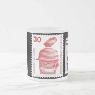 "1972 Duitse veiligheidszegels voor werknemers" Matglas Koffiemok