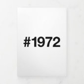 1972 Hashtag 53 jaar Verjaardag Jubileum Drieluik Kaart (Cover)