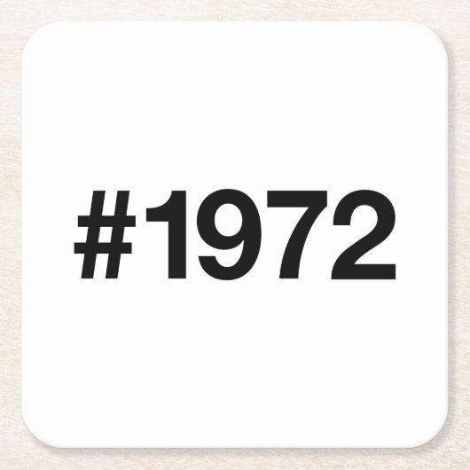1972 Hashtag 53 jaar Verjaardag Jubileum Kartonnen Onderzetters (Voorkant)