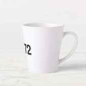 1972 Hashtag 53 jaar Verjaardag Jubileum Latte Mok (Rechts)