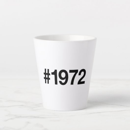 1972 Hashtag 53 jaar Verjaardag Jubileum Latte Mok (Voorkant)
