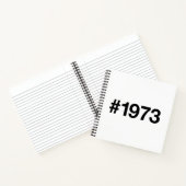 1972 Hashtag 53 jaar Verjaardag Jubileum Notitieboek (Binnen)