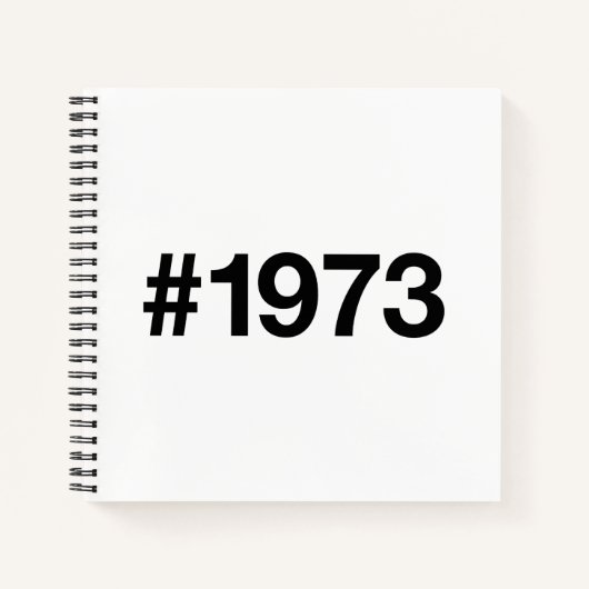 1972 Hashtag 53 jaar Verjaardag Jubileum Notitieboek (Voorkant)
