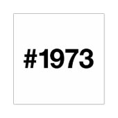 1972 Hashtag 53 jaar Verjaardag Jubileum Rubberstempel (Afrduk)