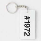 1972 Hashtag 53 jaar Verjaardag Jubileum Sleutelhanger (Voorkant)