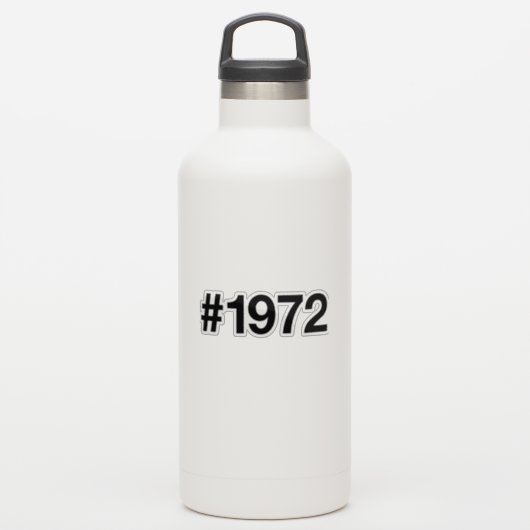 1972 Hashtag 53 Jaar Verjaardag Jubileum Sticker (Waterfles)