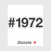 1972 Hashtag 53 Jaar Verjaardag Jubileum Sticker (Vel)