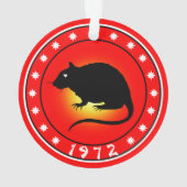 1972 Jaar van de Rat Ornament (achterkant)