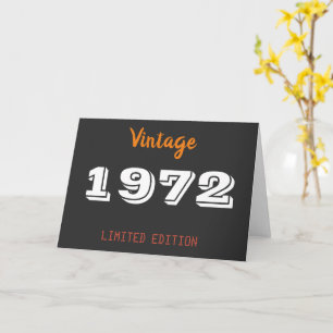  1972 Limited Edition – 54e verjaardag Greet Kaart