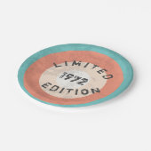  1972 Limited Edition 54e verjaardagsfeest Papieren Bordje (Gekanteld)