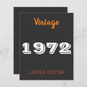  1972 Limited Edition – gepersonaliseerde 54e (Voorkant / Achterkant)